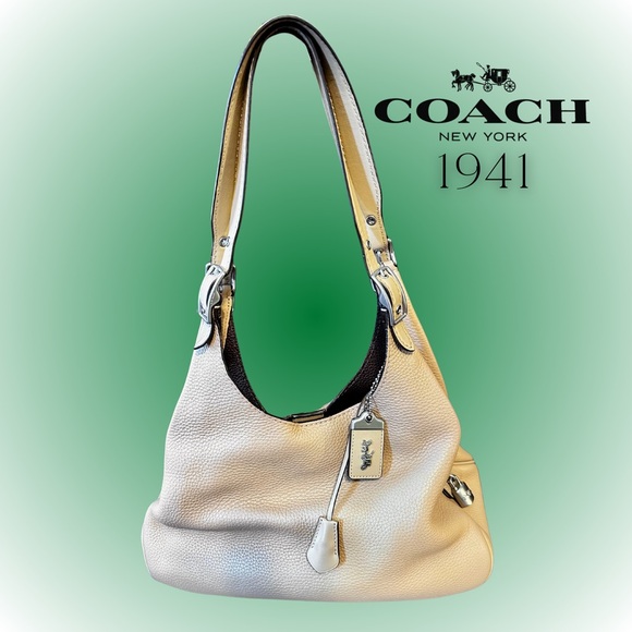 COACH 1941 HOBO Taupe Glovetanned Pebbled Leather - Picture 1 of 14